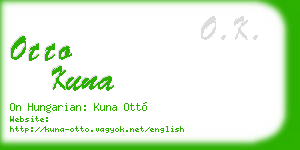 otto kuna business card
