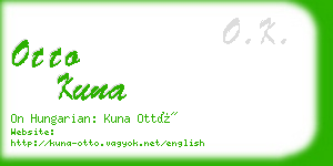 otto kuna business card